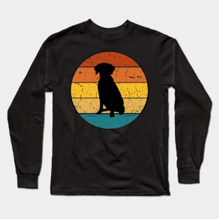 retro sunset dog Long Sleeve T-Shirt
